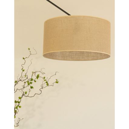Lámpara colgante LED ajustable en varilla GORTA 1xE27/60W/230V yute