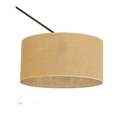 Lámpara colgante LED ajustable en varilla GORTA 1xE27/60W/230V yute