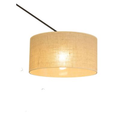 Lámpara colgante LED ajustable en varilla GORTA 1xE27/60W/230V yute