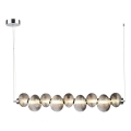 Lámpara colgante LED BOLLA con cable 32W/230V cromo brillante/gris ahumado