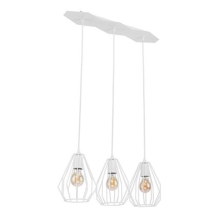 Lámpara colgante LED BRYLANT 3xE27/60W/230V, blanca
