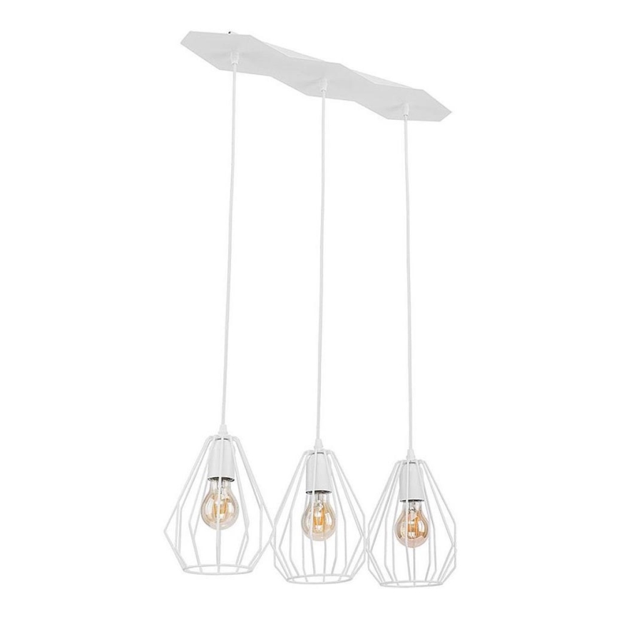 Lámpara colgante LED BRYLANT 3xE27/60W/230V, blanca