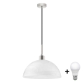 Lámpara colgante LED con cable 1xE27/60W/230V blanco/negro