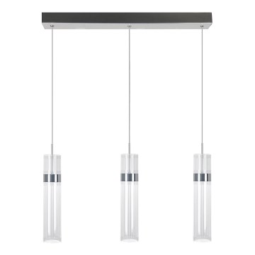 Lámpara colgante LED con cable AMBIENTE 3xLED/6W/230V 3000/4000/6000K cromo brillante