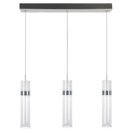 Lámpara colgante LED con cable AMBIENTE 3xLED/6W/230V 3000/4000/6000K cromo brillante