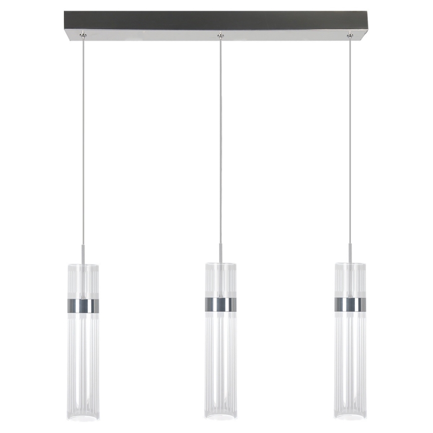 Lámpara colgante LED con cable AMBIENTE 3xLED/6W/230V 3000/4000/6000K cromo brillante