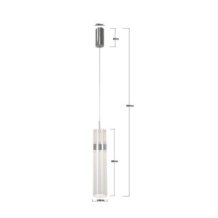 Lámpara colgante LED con cable AMBIENTE LED/6W/230V 3000/4000/6000K cromo brillante