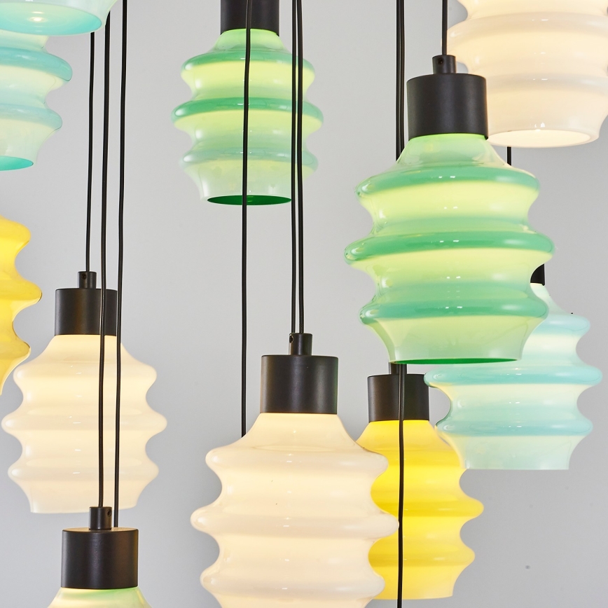 Lámpara colgante LED con cable CACTUS 16xLED/3,12W/230V 3000K verde/amarillo/blanco
