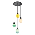 Lámpara colgante LED con cable CACTUS LED/12W/230V 3000K verde/amarillo/blanco