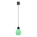 Lámpara colgante LED con cable CACTUS LED/3W/230V 3000K negra/verde