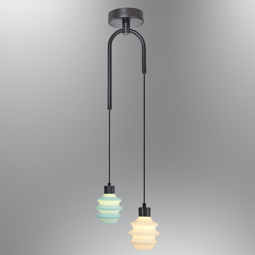 Lámpara colgante LED con cable CACTUS LED/6W/230V 3000K verde/blanco