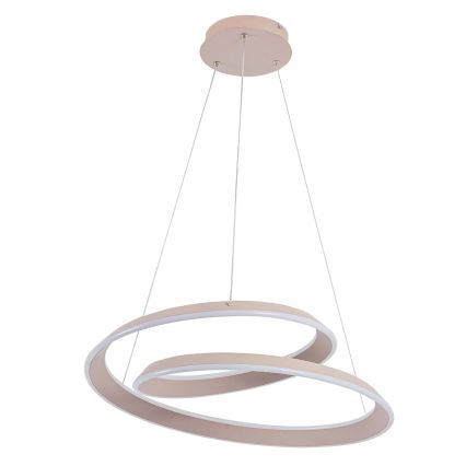 Lámpara colgante LED con cable CASHMERE LED/75W/230V, diámetro 60 cm, beige