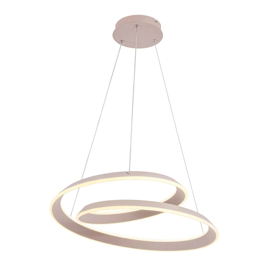 Lámpara colgante LED con cable CASHMERE LED/75W/230V, diámetro 60 cm, beige