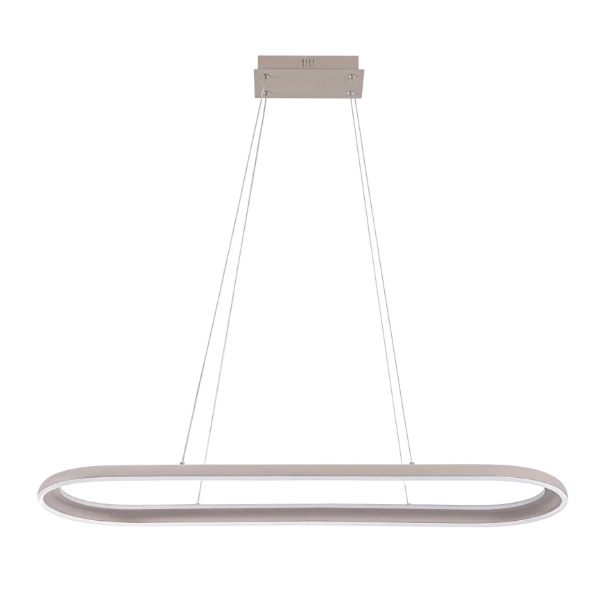 Lámpara colgante LED con cable CASHMERE LED/80W/230V 30x100 cm beige