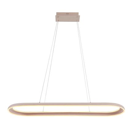 Lámpara colgante LED con cable CASHMERE LED/80W/230V 30x100 cm beige