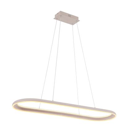 Lámpara colgante LED con cable CASHMERE LED/80W/230V 30x100 cm beige