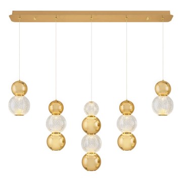Lámpara colgante LED con cable CREMONA LED/27W/230V 3000K en acabado dorado