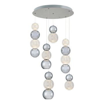 Lámpara colgante LED con cable CREMONA LED/34W/230V 3000K cromo mate