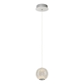 Lámpara colgante LED con cable CREMONA LED/5W/230V 3000K cromo mate