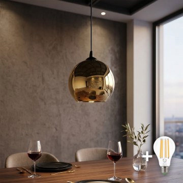 Lámpara colgante LED con cable CUBUS 1xE27/15W/230V