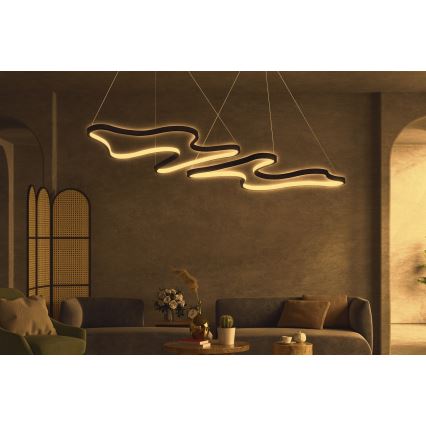 Lámpara colgante LED con cable DUPLE ARTISAN LED/80W/230V 4000K negra