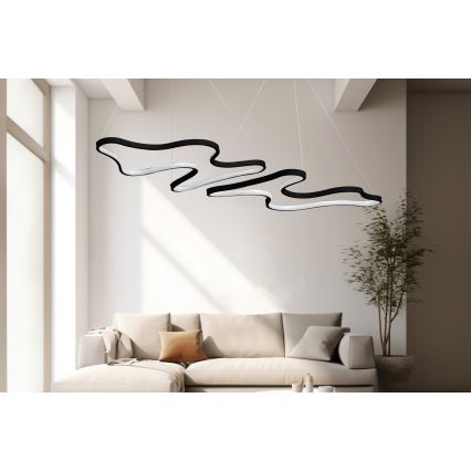 Lámpara colgante LED con cable DUPLE ARTISAN LED/80W/230V 4000K negra