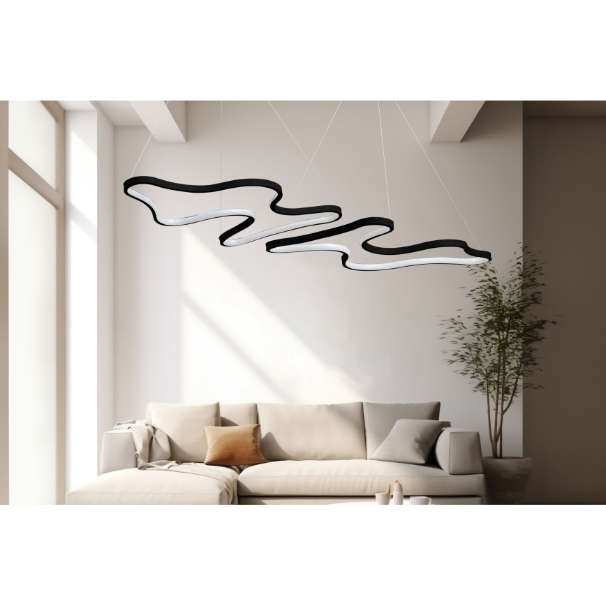 Lámpara colgante LED con cable DUPLE ARTISAN LED/80W/230V 4000K negra