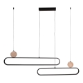 Lámpara colgante LED con cable FLORENTYNA LED/48W/230V 4000K negro/beige