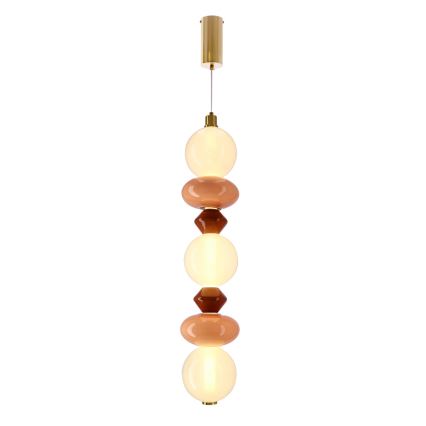 Lámpara colgante LED con cable FLORES LED/20W/230V dorada/naranja/marrón