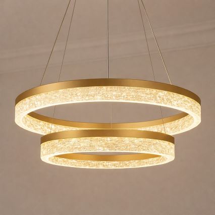 Lámpara colgante LED con cable GALA LED/54W/230V Ø 60 cm dorada
