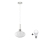 Lámpara colgante LED con cable HARMA 1xE27/60W/230V Ø 25 cm cromo mate/blanco