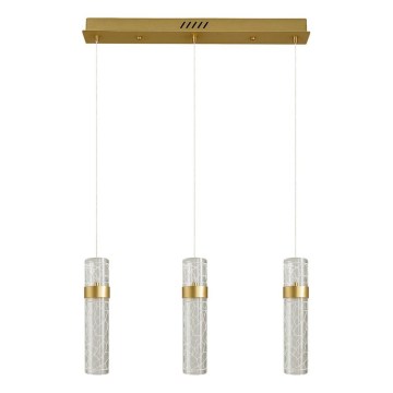 Lámpara colgante LED con cable LAGOS LED/24W/230V oro
