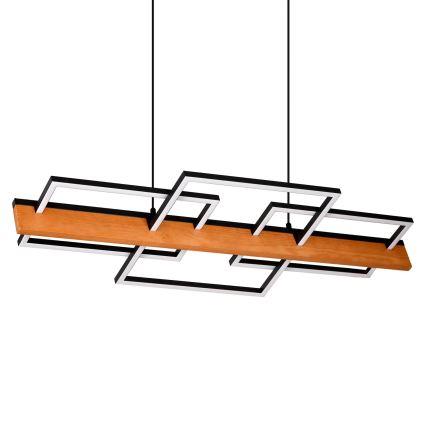 Lámpara colgante LED con cable LARYSA LED/35W/230V, acabado en pino