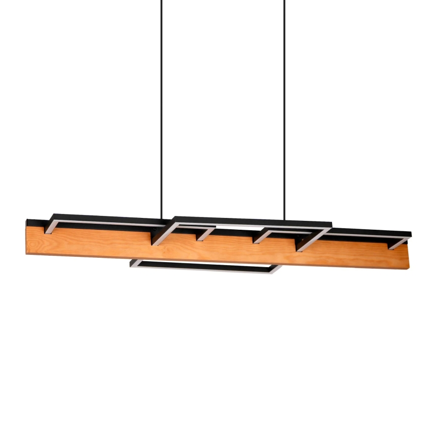 Lámpara colgante LED con cable LARYSA LED/35W/230V, acabado en pino