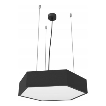Lámpara colgante LED con cable LED/20W/230V negra