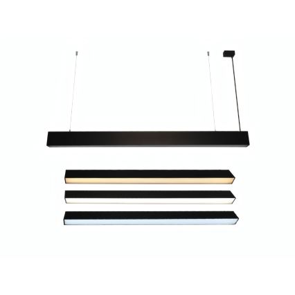 Lámpara colgante LED con cable LED/55W/230V 3000/4000/6500K 120 cm negra