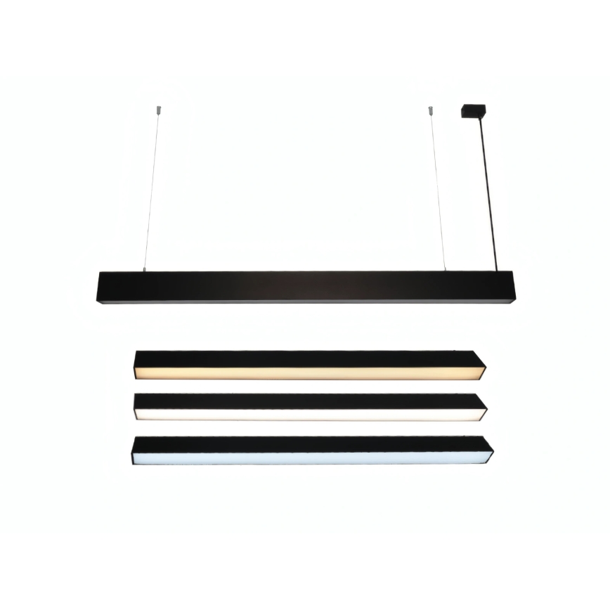Lámpara colgante LED con cable LED/55W/230V 3000/4000/6500K 120 cm negra