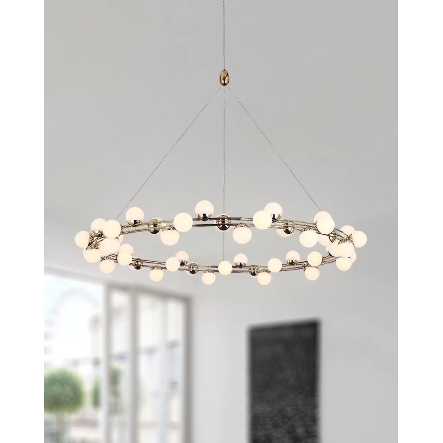 Lámpara colgante LED con cable MARS LED/50W/230V 3000K, color dorado