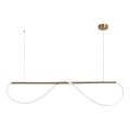 Lámpara colgante LED con cable MELECA LED/36W/230V 3000/4000/6000K 160 cm dorada