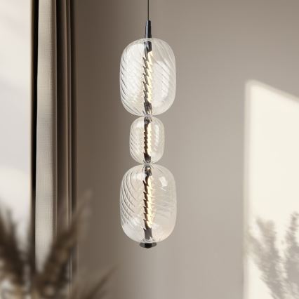 Lámpara colgante LED con cable PLAYA LED/12W/230V negra