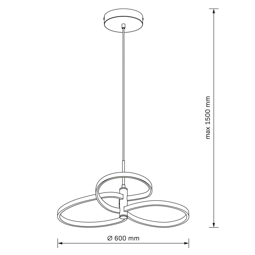 Lámpara colgante LED con cable RIBBON LED/25W/230V 4000K negra