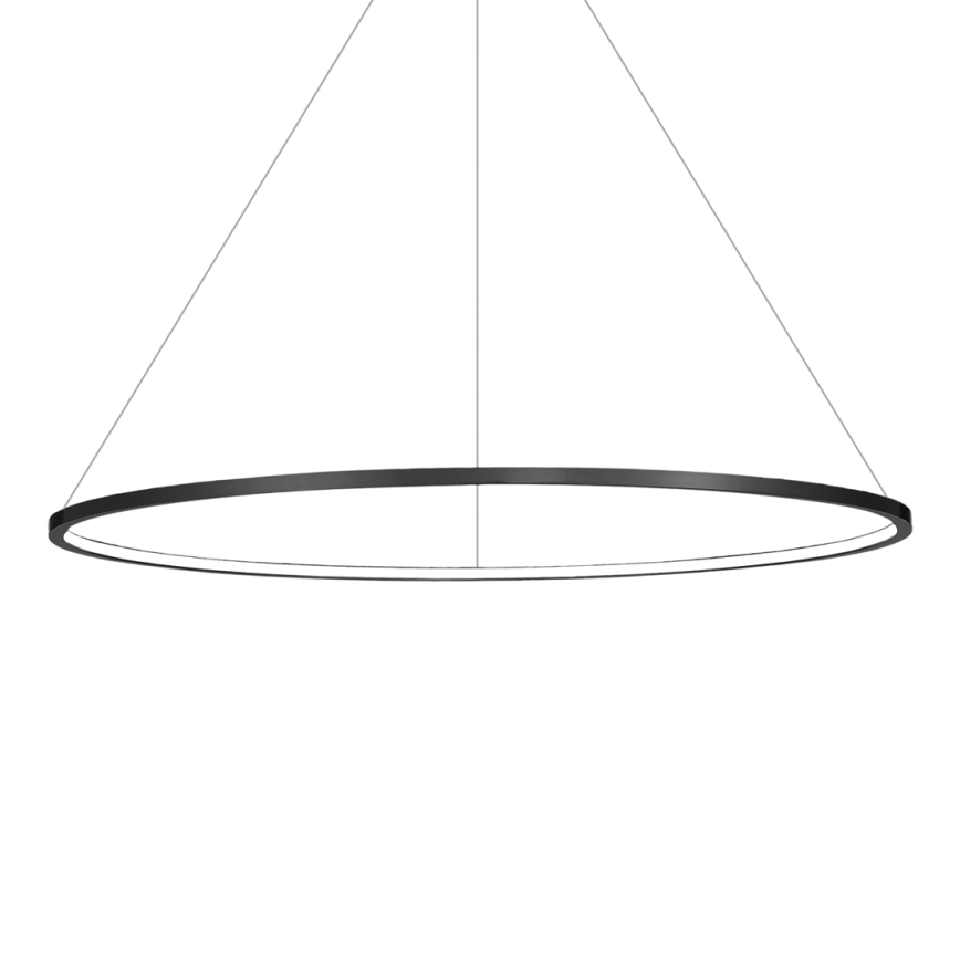 Lámpara colgante LED con cable SATURNO LED/57W/230V Ø 100 cm IP44 negra