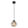 Lámpara colgante LED con cable ZULIA 1xE27/15W/230V negro/negro ahumado
