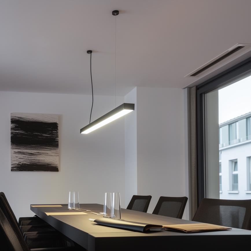 Lámpara colgante LED de techo CYNIDECO LED/30W/230V 4000K negro
