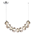 Lámpara colgante LED en cable BOLLA LED/36W/230V cromo brillante/gris ahumado