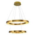 Lámpara colgante LED en cable JESI LED/140W/230V 3000K diámetro 100 cm, acabado bronce