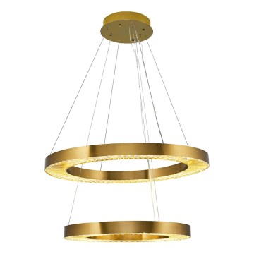 Lámpara colgante LED en cable JESI LED/140W/230V 3000K diámetro 100 cm, acabado bronce