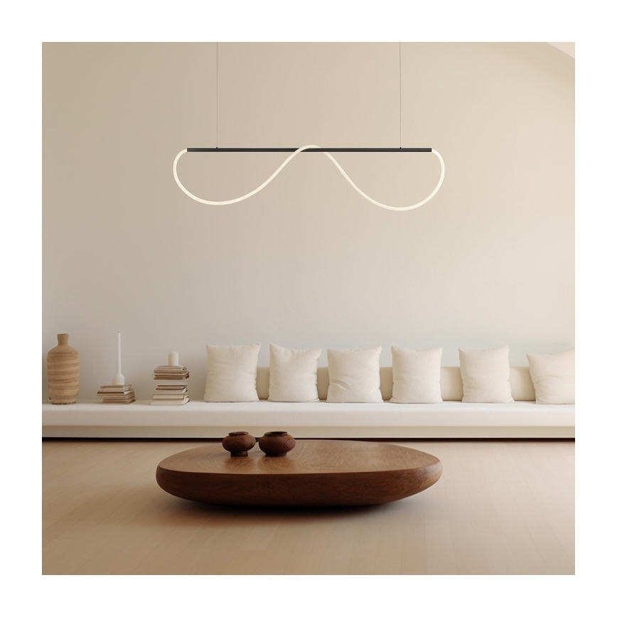 Lámpara colgante LED en cable MELECA LED/36W/230V 3000/4000/6000K 160 cm negra
