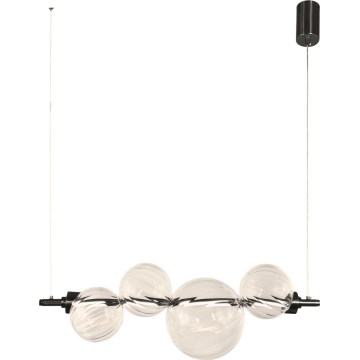 Lámpara colgante LED en cable PLAYA LED/12W/230V, negra