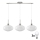 Lámpara colgante LED HARMA con cable 3xE27/60W/230V cromo mate/blanco